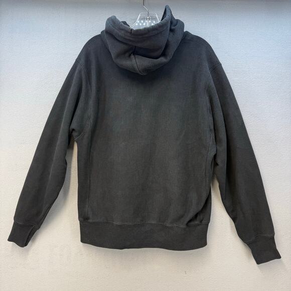 Champion Hoodie Unisex M Black Teal Pink Script Reverse Weave Logo Casual - Picture 2 of 12